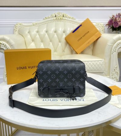 Replica Louis Vuitton Steamer Messenger Black Canvas - best-selling designer handbag dupe