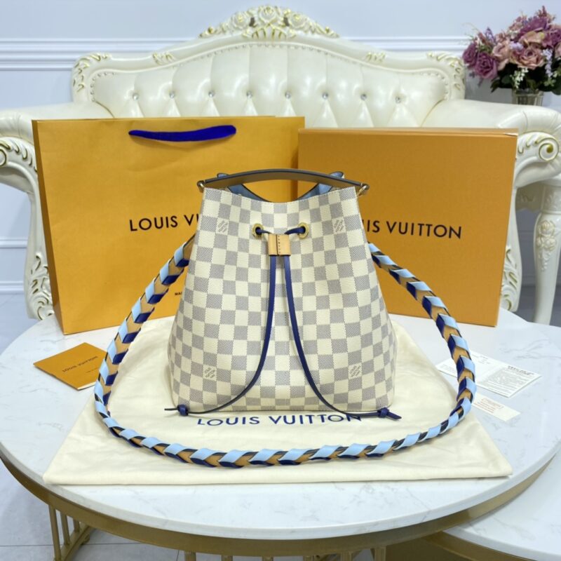 Replica Louis Vuitton NeoNoe BB White Grid - premium-grade designer purse dupe