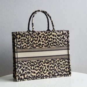 Replica Dior Tote Book Leopard Print - high-end fake designer purse