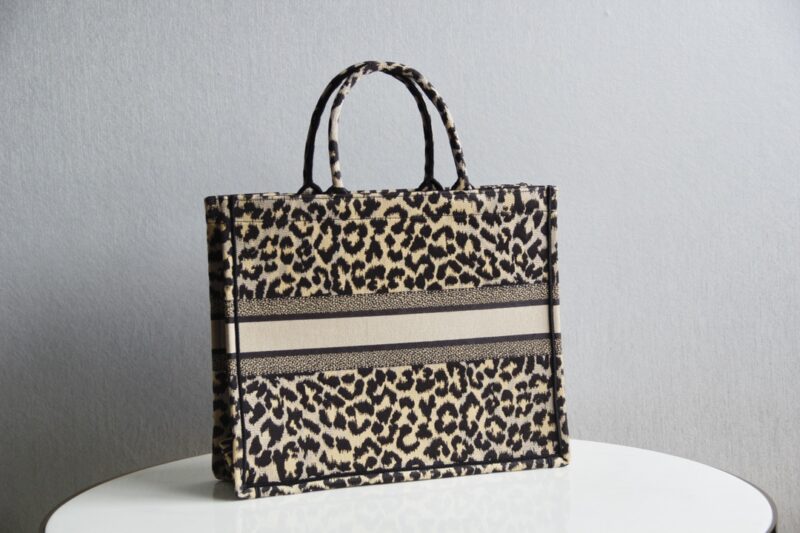 Replica Dior Tote Book Leopard Print - high-end fake designer purse