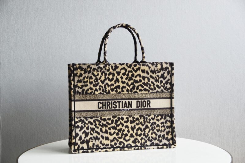 Replica Dior Tote Book Leopard Print - 1:1 designer replica handbag