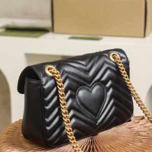Replica Gucci Marmont Medium Black - top-rated replica designer bag