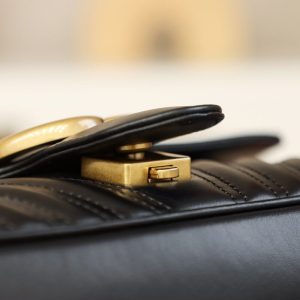 Replica Gucci Marmont Medium Black - high-accuracy replica luxury purse