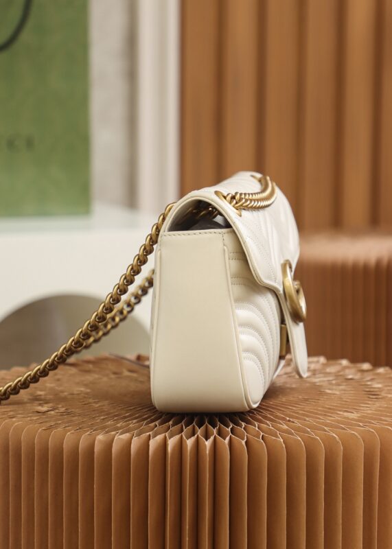 Replica Gucci GG Marmont Medium White - near-authentic luxury replica handbag