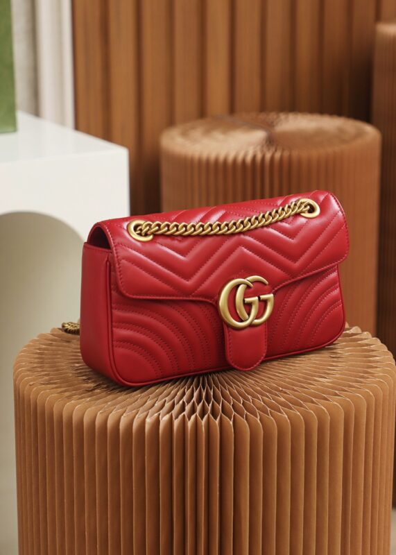 Replica Gucci GG Marmont 1955 Medium Red - high-end fake designer purse