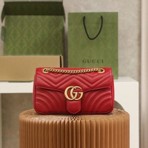 Replica Gucci GG Marmont 1955 Medium Red - top-rated replica designer bag