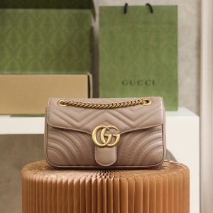 Replica Gucci GG Marmont Medium Nude - top-rated replica designer bag