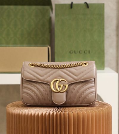 Replica Gucci GG Marmont Medium Nude - top-rated replica designer bag
