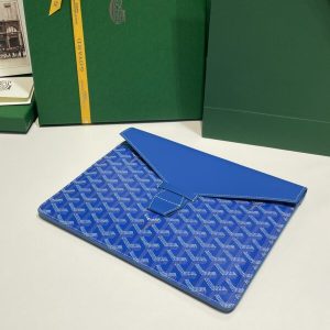 Replica Goyard Camond Pouch Blue - premium 1:1 fake handbag model