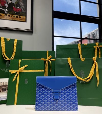 Replica Goyard Camond Pouch Blue - top-tier luxury replica shoulder bag