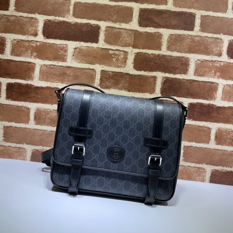 Replica Gucci GG Supreme Shoulder Bag Black - 1:1 designer replica handbag
