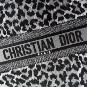 Replica Dior Tote Book Leopard Grey - top-tier luxury replica shoulder bag