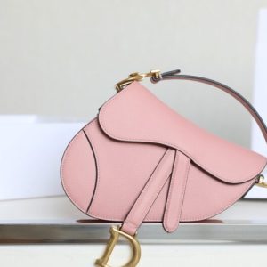 Replica Dior Saddle Bag Small Pink - 1:1 designer replica handbag