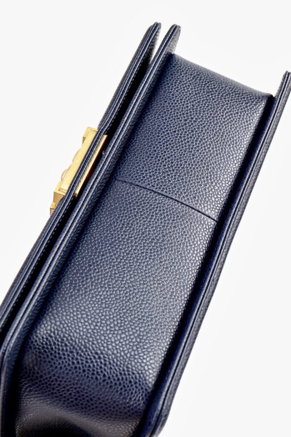 Replica CHANEL Le Boy Dark Blue - premium 1:1 fake handbag model