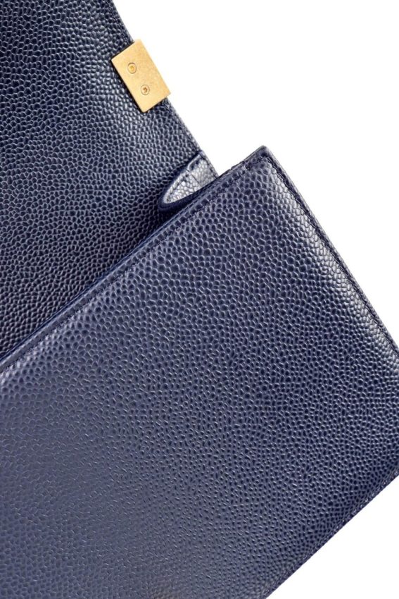 Replica CHANEL Le Boy Dark Blue - best quality luxury bag dupe