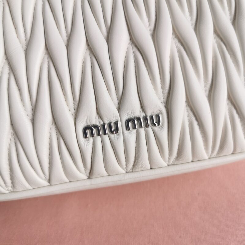 Replica Miu Miu Matelassé Pearl White - high-accuracy replica luxury purse