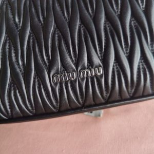 Replica Miu Miu Matelassé Pearl Black - high-quality designer bag clone