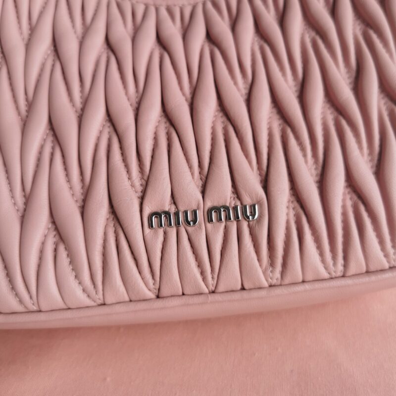 Replica Miu Miu Matelassé Pearl Pink - best quality luxury bag dupe
