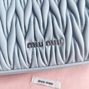 Replica Miu Miu Matelassé Pearl Blue - best quality luxury bag dupe