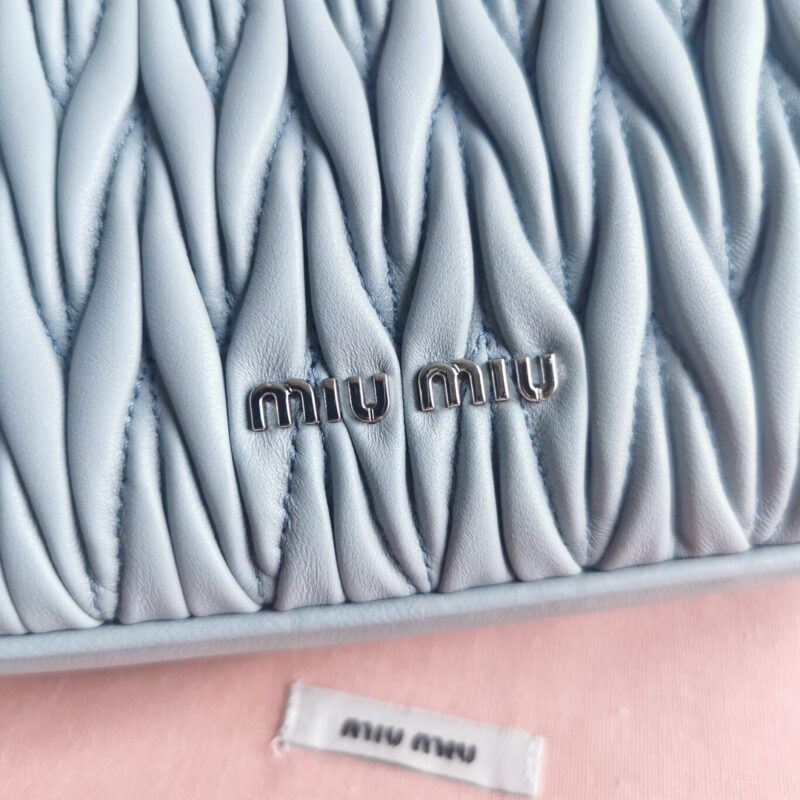 Replica Miu Miu Matelassé Pearl Blue - best quality luxury bag dupe