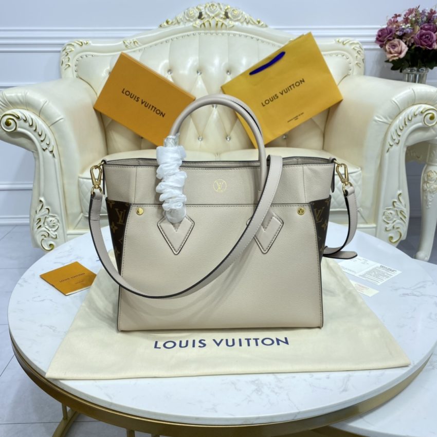 Replica Louis Vuitton On My Side White - premium 1:1 fake handbag model