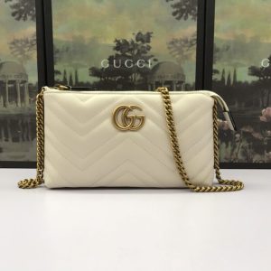 Replica Gucci Marmont Matelasse Wallet On Chain White - elite superclone designer purse
