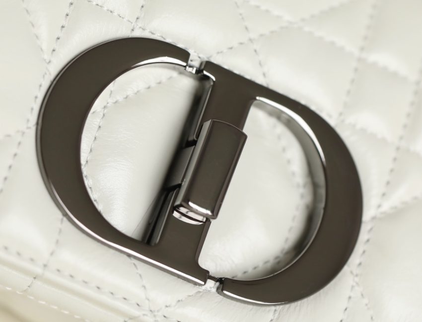 Replica Dior Caro Bag White Gunmetal - best-selling designer handbag dupe