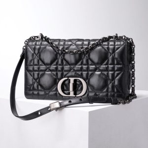 Replica Dior Caro Bag Diamond Black - 1:1 designer replica handbag