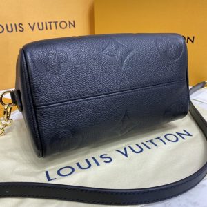 Replica Louis Vuitton Speedy Bandouliere 20 Full Black - high-accuracy replica luxury purse