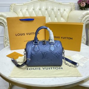 Replica Louis Vuitton Speedy Bandouliere 20 Dark Blue - near-authentic luxury replica handbag