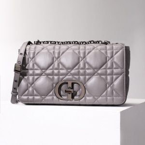 Replica Dior Caro Bag Diamond Grey - premium-grade designer purse dupe