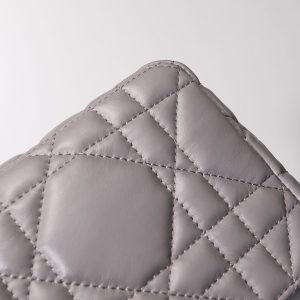Replica Dior Caro Bag Diamond Grey - high-end fake designer purse