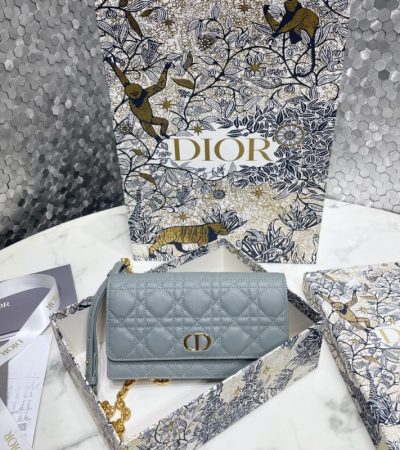 Replica Dior Miss Caro Pouch Sky Blue - premium-grade designer purse dupe
