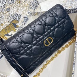 Replica Dior Miss Caro Pouch Black - high-quality designer bag clone