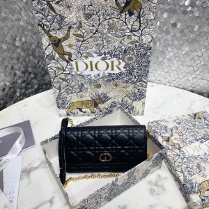 Replica Dior Miss Caro Pouch Black - 1:1 designer replica handbag