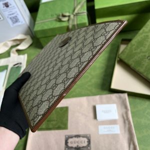 Replica Gucci Ophidia Clutch Brown - authentic-look luxury purse replica