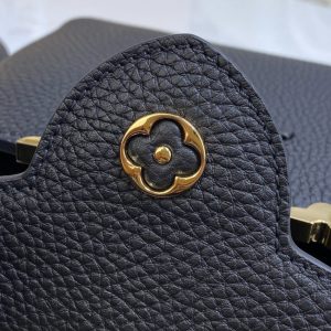 Replica Loius Vuitton Capucines Small Black - realistic designer-inspired fake bag