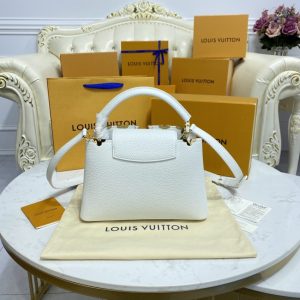 Replica Loius Vuitton Capucines White - authentic-look luxury purse replica