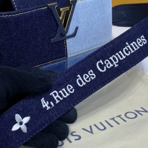 Replica Loius Vuitton Capucines Denim - top-rated replica designer bag