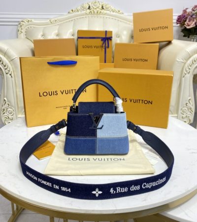 Replica Loius Vuitton Capucines Denim - premium-grade designer purse dupe