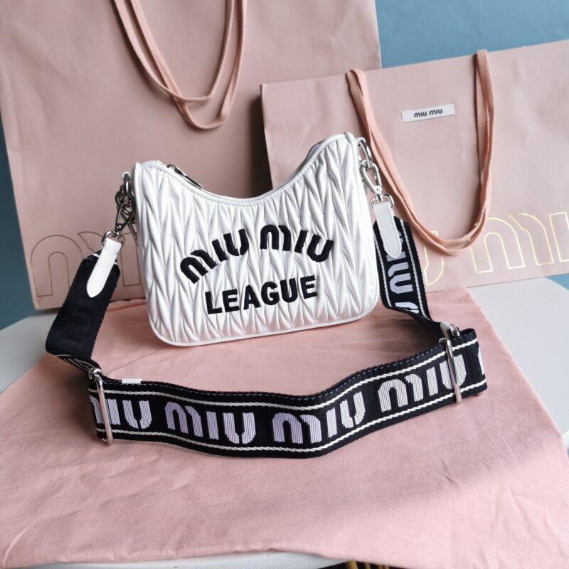 Replica Miu Miu Matelassé League White - authentic-look luxury purse replica