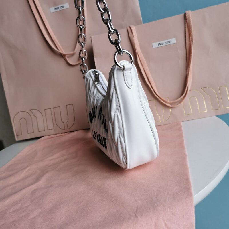 Replica Miu Miu Matelassé League White - best quality luxury bag dupe