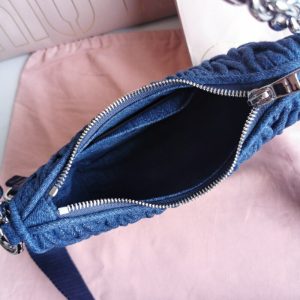 Replica Miu Miu Matelassé Denim Blue - premium-grade designer purse dupe
