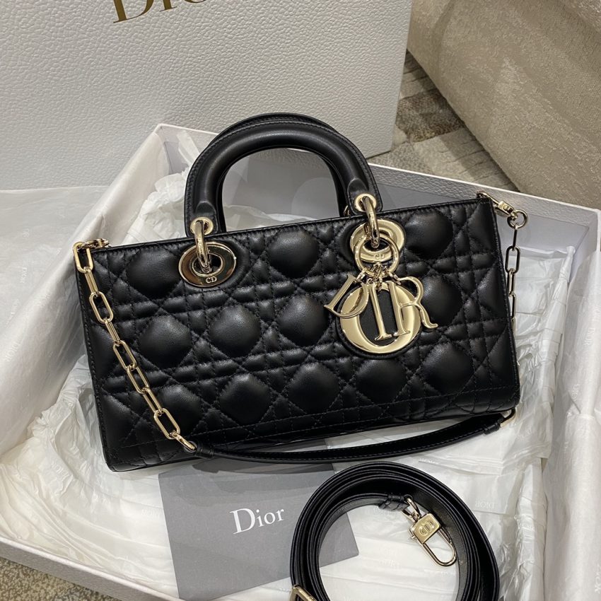 Replica Dior Lady D-Joy Large Bag Black - best quality luxury bag dupe
