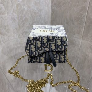 Replica Dior Saddle Pouch with Chain - premium-grade designer purse dupe