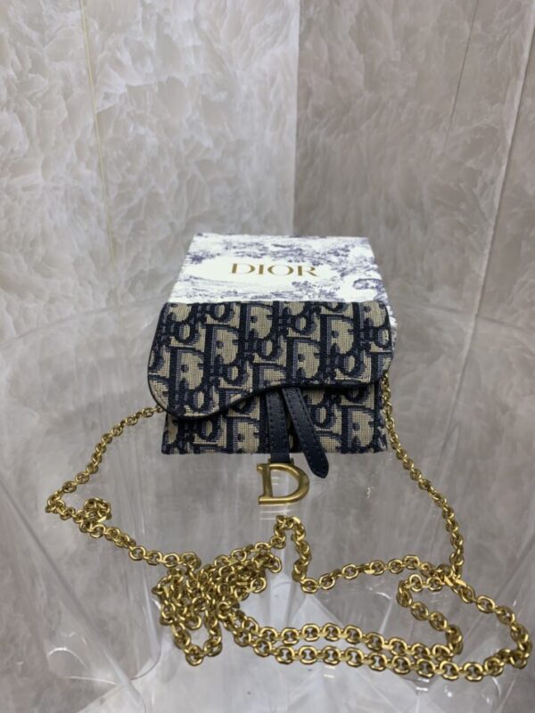 Replica Dior Saddle Pouch with Chain - premium-grade designer purse dupe