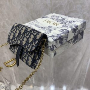 Replica Dior Saddle Pouch with Chain - high-accuracy replica luxury purse