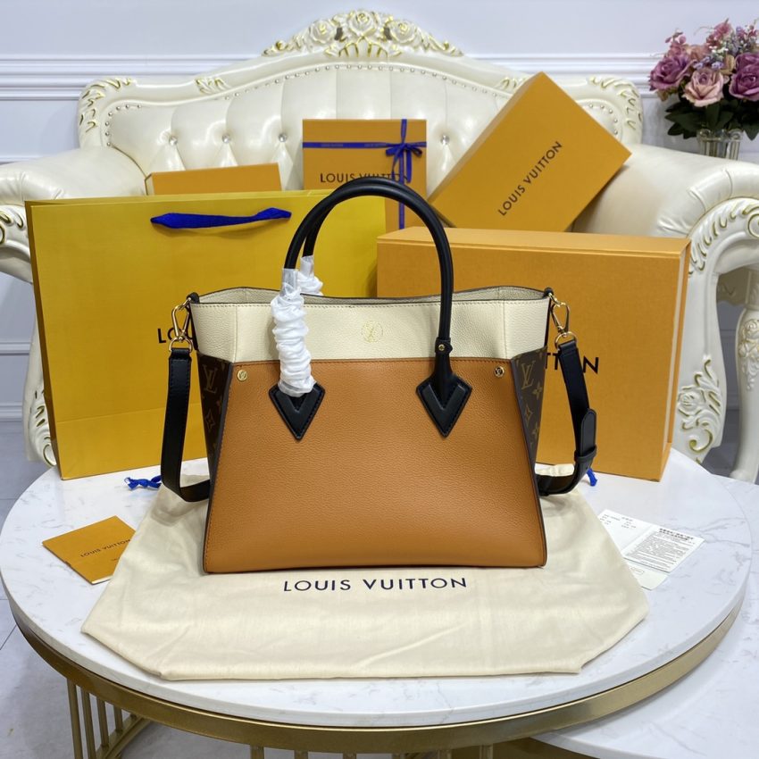 Replica Louis Vuitton On My Side 3 Brown - top-tier luxury replica shoulder bag