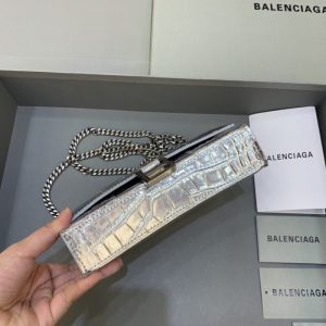 Replica Balenciaga Hourglass On Chain Silver - premium 1:1 fake handbag model
