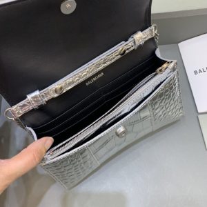 Replica Balenciaga Hourglass On Chain Silver - high-quality designer bag clone